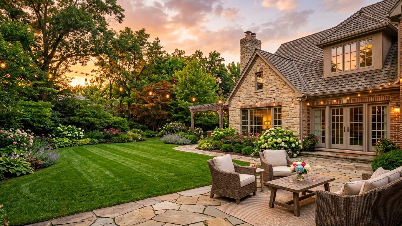The exterior and garden of a Nova House Group completed project
